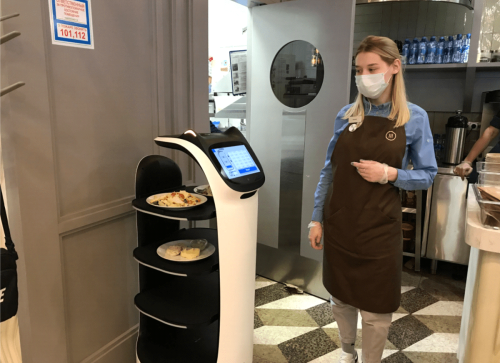 Вау! Робот. Долгосрочная аренда робота официанта BellaBot от 10 дней для кафе и ресторанов.